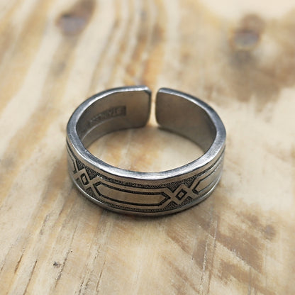 Stainless steel Geometric ring