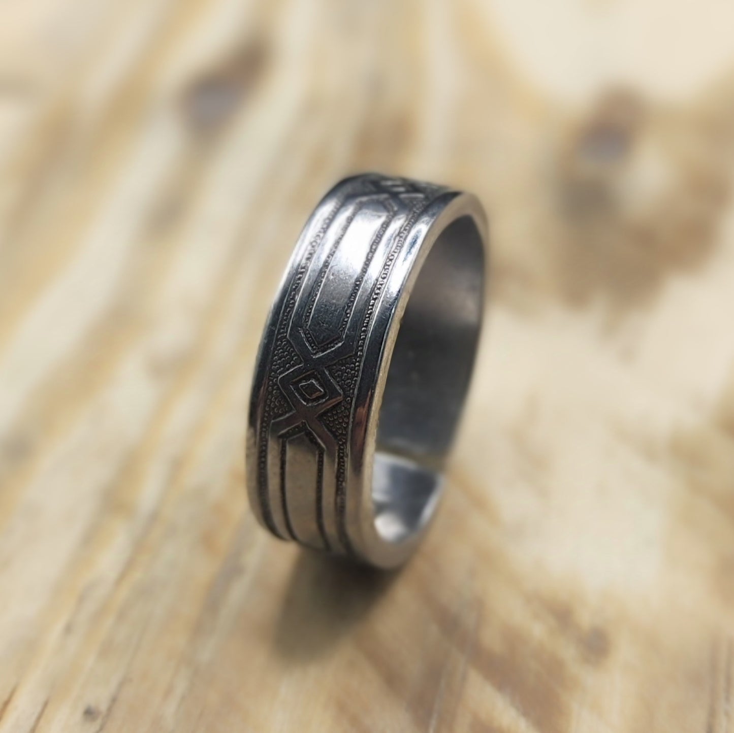 Stainless steel Geometric ring