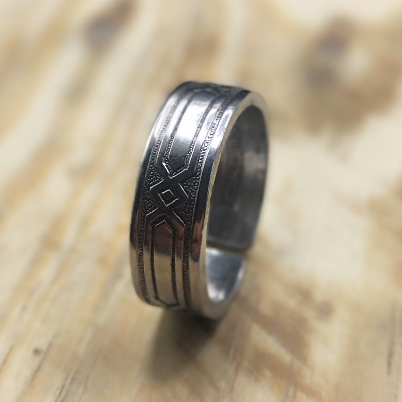 Stainless steel Geometric ring