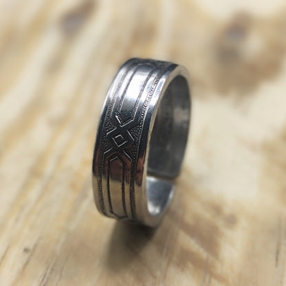 Stainless steel Geometric ring