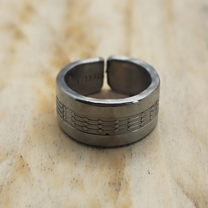 Stainless steel Geometric ring