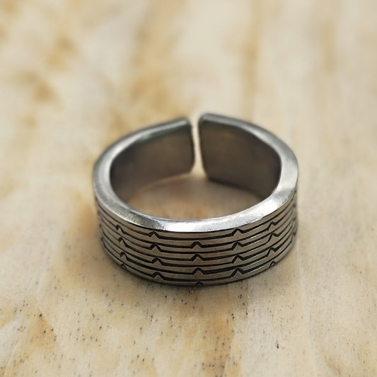 Stainless steel Geometric ring
