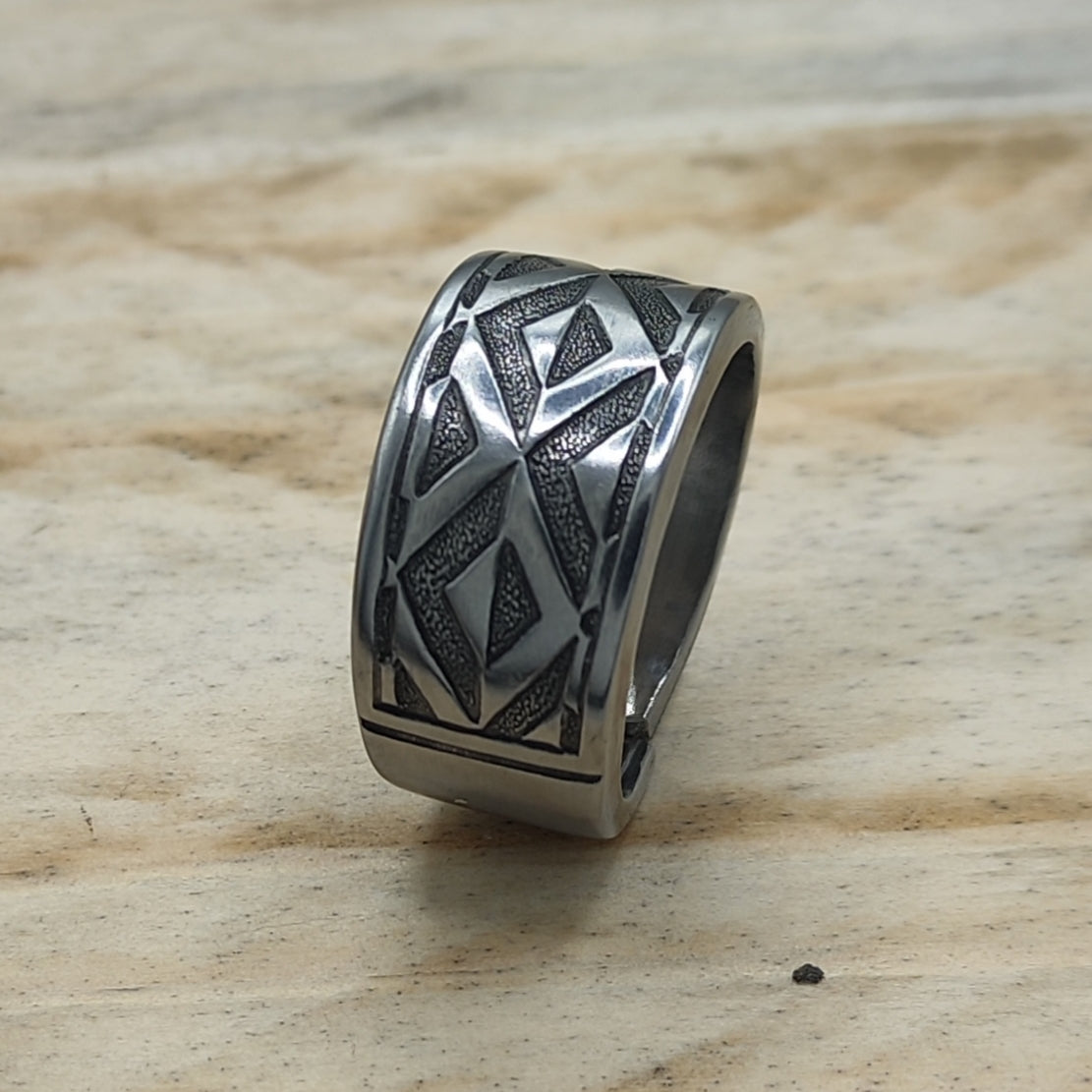 Stainless steel Geometric ring
