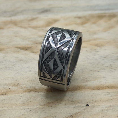 Stainless steel Geometric ring