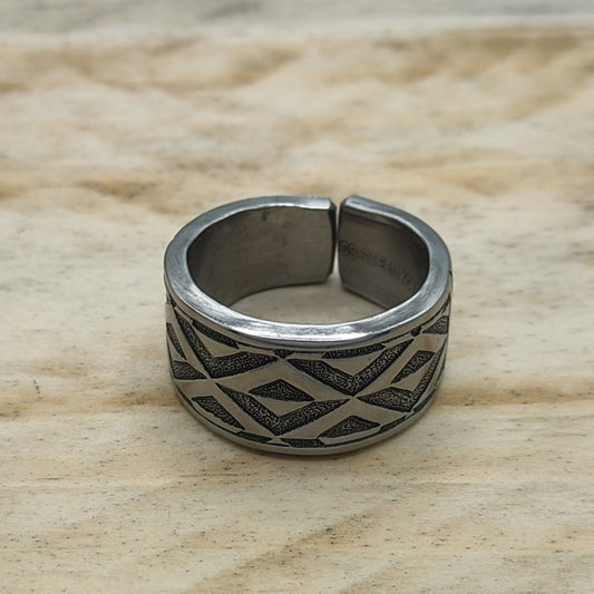 Stainless steel Geometric ring