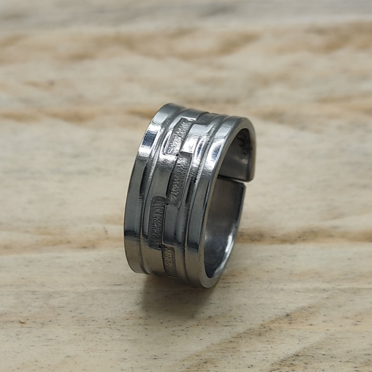 Stainless steel Geometric ring