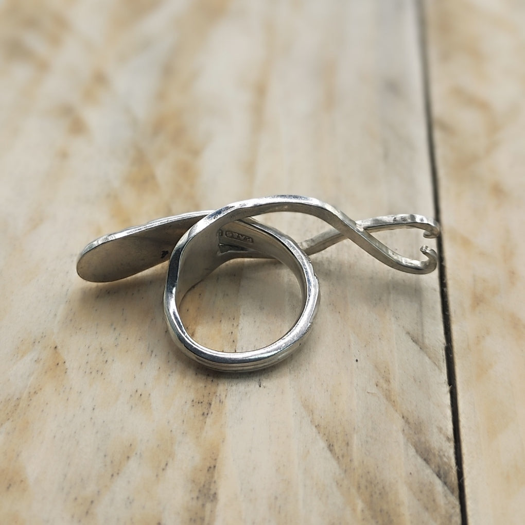 Winged Ring Silver Plated