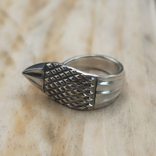 Winged spoon Ring Silver Plated