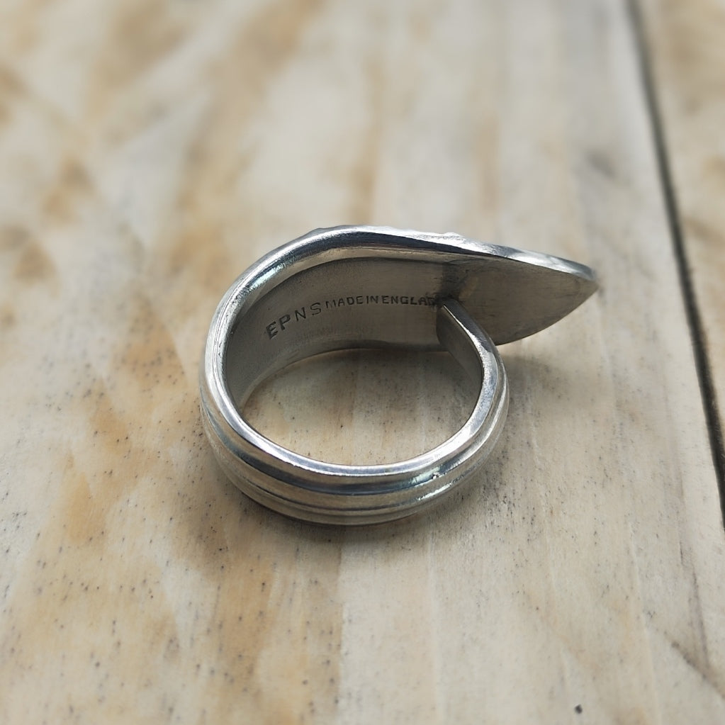 Winged spoon Ring Silver Plated