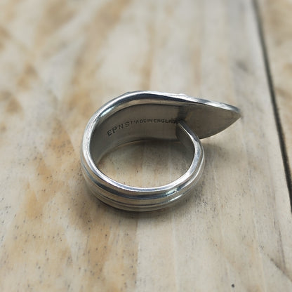Winged spoon Ring Silver Plated