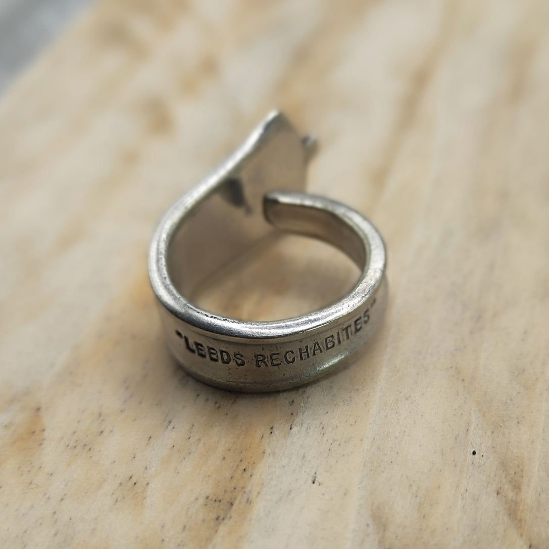 1937 Coronation Winged spoon Ring Silver Plated