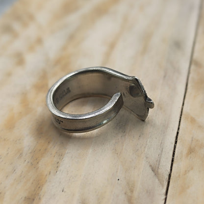 1937 Coronation Winged spoon Ring Silver Plated