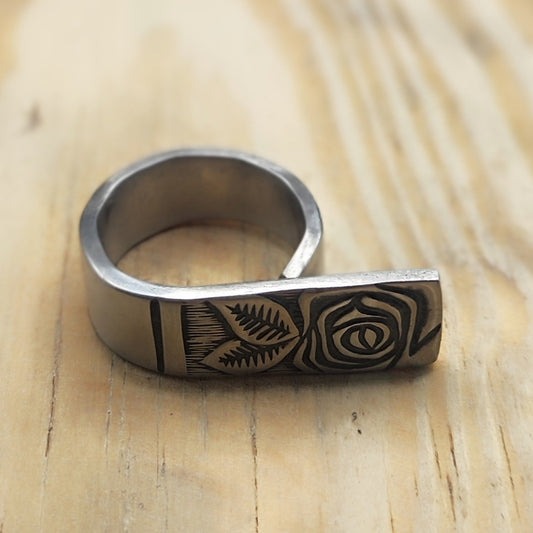 Winged Ring Stainless Steel