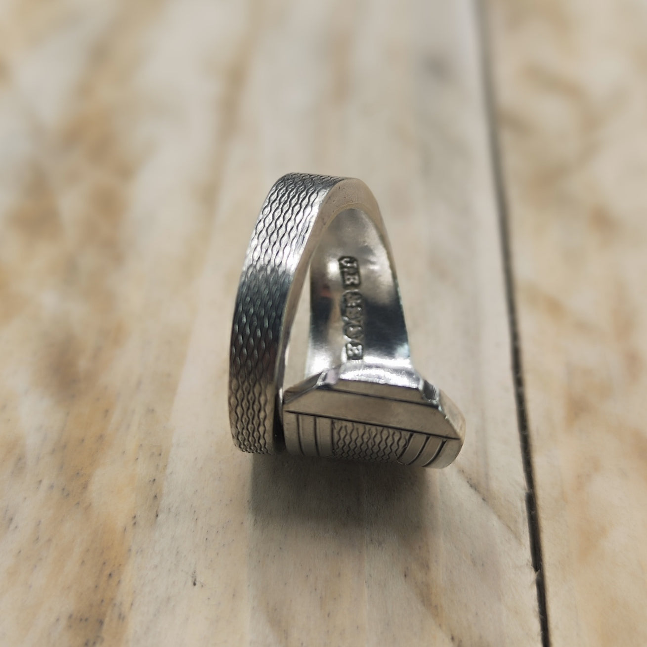 Art Deco style wrap around spoon ring