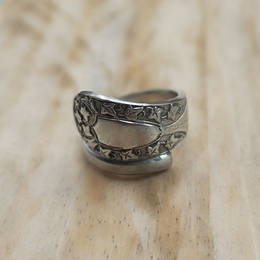 Wrap around spoon ring Silver Plated