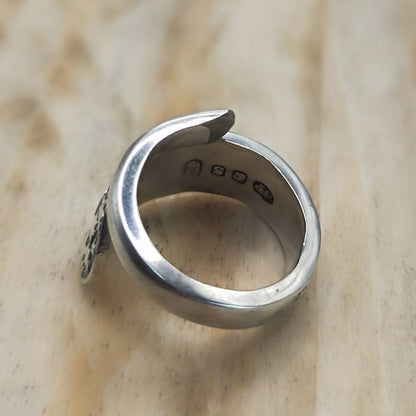 Wrap around spoon ring Silver Plated