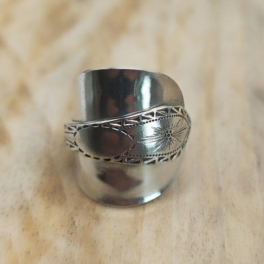 Chunky wrap around spoon ring