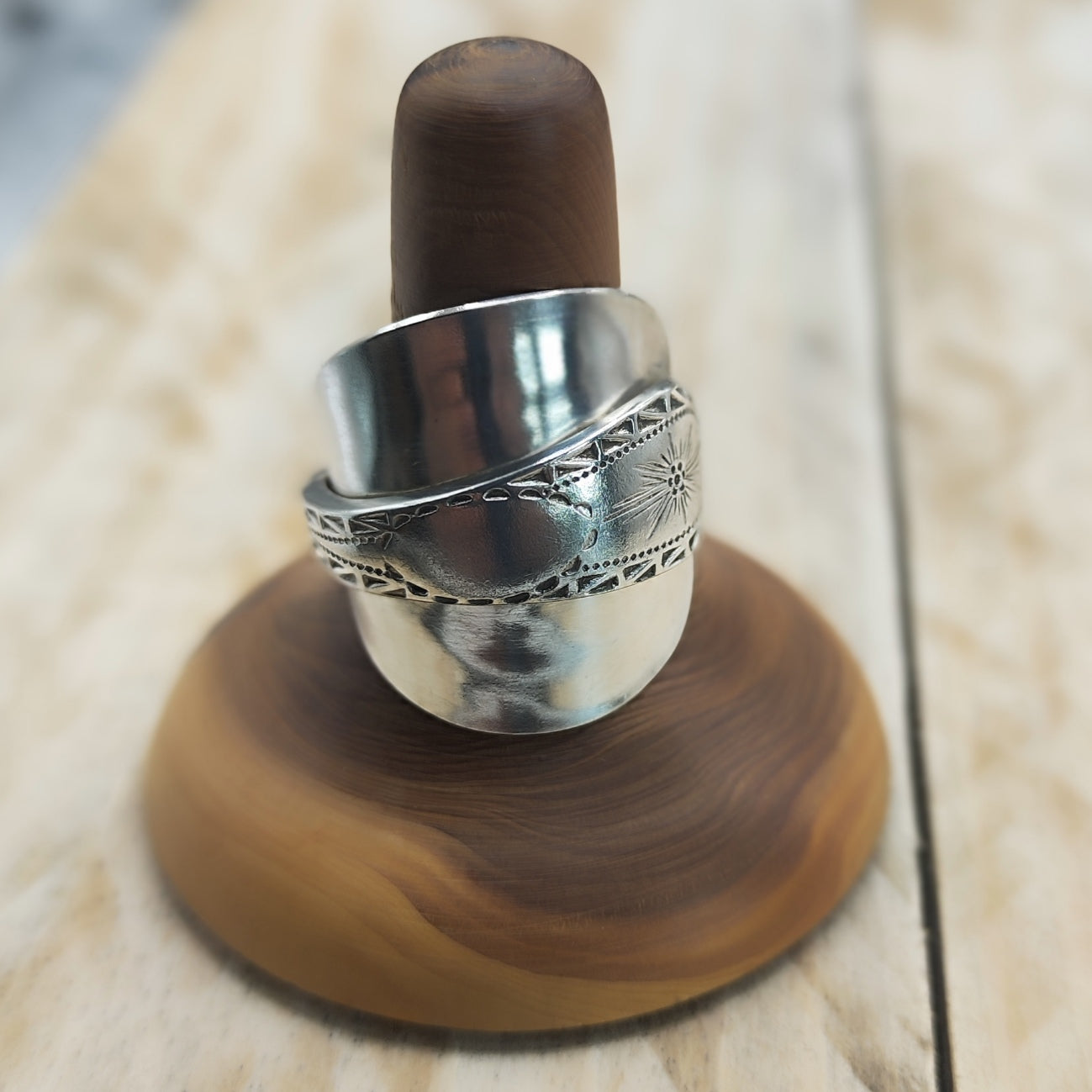 Chunky wrap around spoon ring