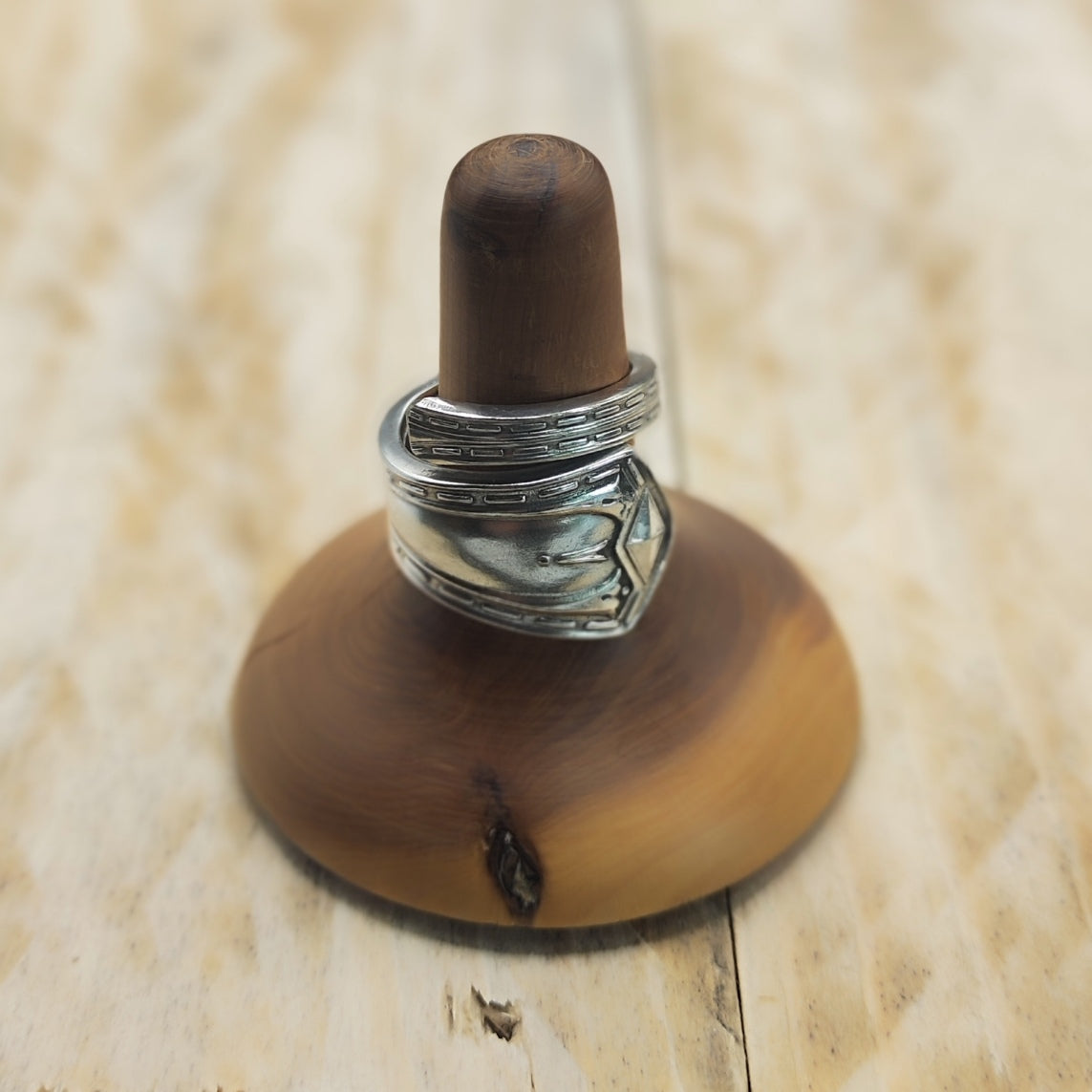 Wrap around spoon Ring Silver Plated