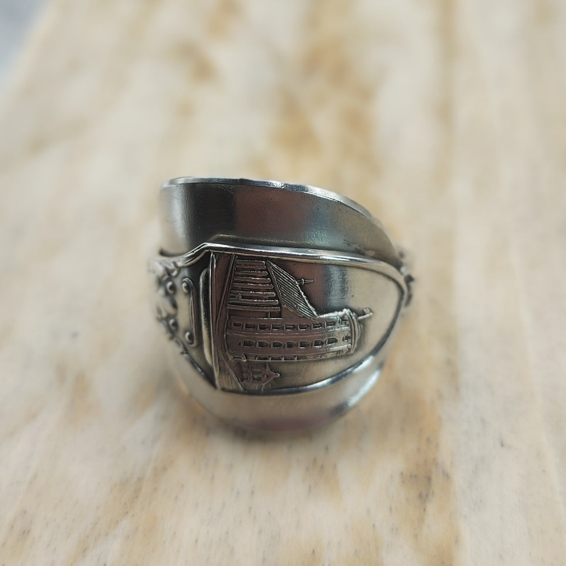 Chunky wrap around spoon ring