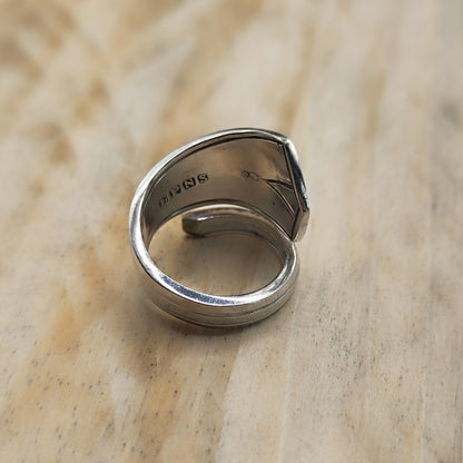 Wrap around spoon Ring Silver Plated