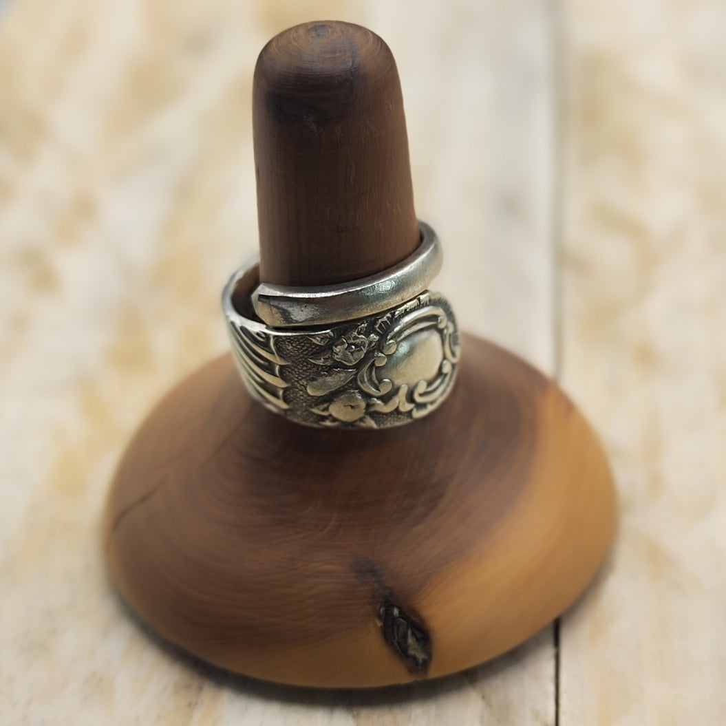 Wrap around spoon Ring Silver Plated