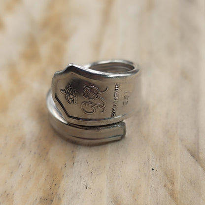 1937 Coronation Wrap Ring Silver Plated
