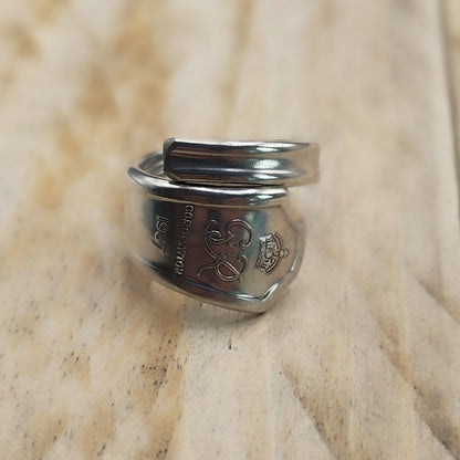 1937 Coronation Wrap Ring Silver Plated