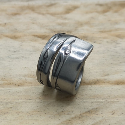 Stainless steel wrap around ring