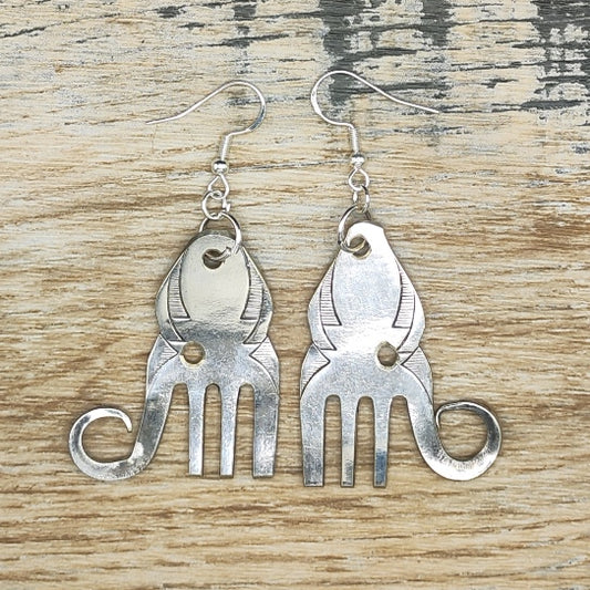 Silver plated elephant earrings