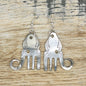 Silver plated elephant earrings