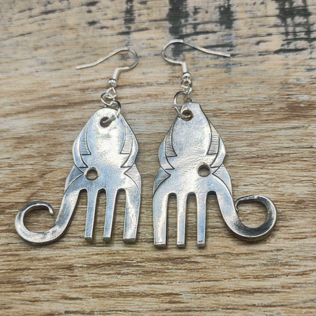 Silver plated elephant earrings