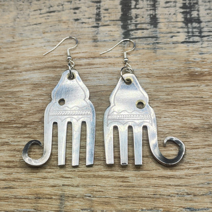 Silver plated elephant earrings