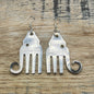 Silver plated elephant earrings